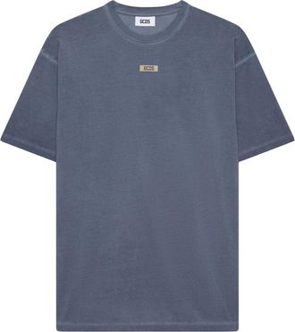 GCDS Logo Patch Solarized T-Shirt - Heren - T-shirts - Grijs - 2XL - Katoen - Tops