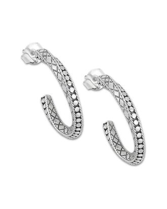Samuel B. Silver Twisted Hoops