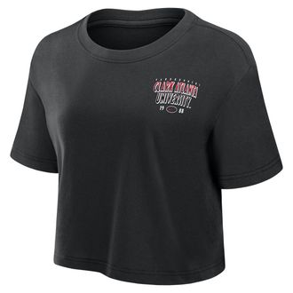 Nike Womens College (Clark-Atlanta University) Dri-FIT Cropped T-Shirt in Black | W11840CLAU26-BLK
