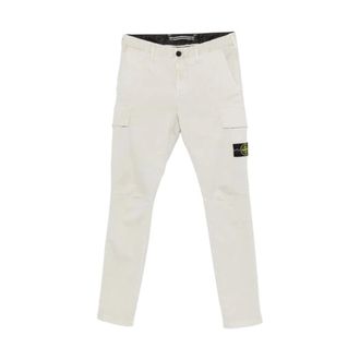 Stone Island Slim-fit Trousers, male, Gray, Size: W36 Cargo Trousers