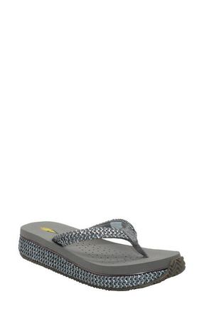 Volatile Palau Platform Flip Flop in Pewter at Nordstrom, Size 10