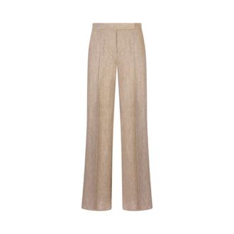 Max Mara Wide Trousers, female, Brown, Size: 2XS Deserto Trousers