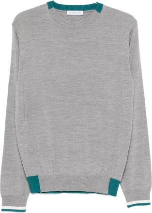 Manuel Ritz Ronde hals knitwear - Heren - Ronde hals truien - Grijs - M - Wol - Truien & Vesten