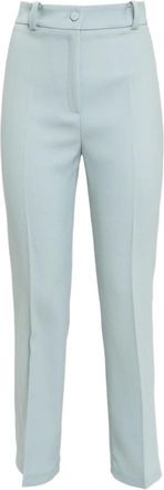Hebe Studio Cigarette Broeken - Dames - Slim Fit Broeken - Blauw - M - Leer - Broeken
