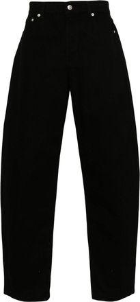 Alexander McQueen mid-rise barrel jeans - men - Polyester/Cotton - 46 - Black