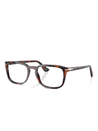 Persol geometric frame glasses - Marrone