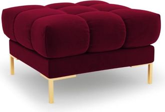 MICADONI Puf de terciopelo rojo