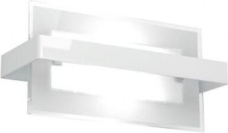 Top-Light Applique moderno top light cross 1106 ap e27 led vetro metallo lampada parete, finitura metallo bianco