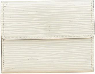 Louis Vuitton Lv Off White White Leather Coin Purse/Coin Case (Pre-Owned)