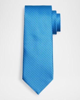 Stefano Ricci Men & apos;s Micro-Geometric Silk Tie