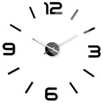 OEM Reloj De Pared Grande, Admirable, 80 Cm, Negro, Para Armar Uno Mismo