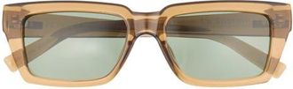 Le Specs Nocturnal Habit 54mm Polarized D-Frame Sunglasses in Umber at Nordstrom