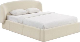 TOV Furniture Tov Furniture Corey Upcycled Linen Queen Storage Bed