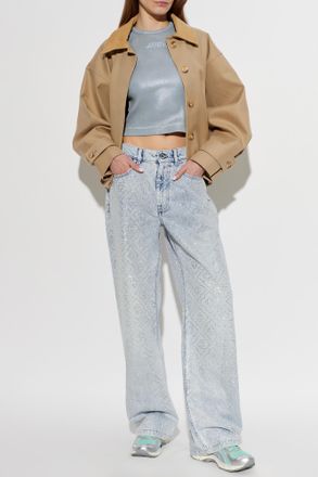 Casablanca Top With Z Logo, Womens, Blue