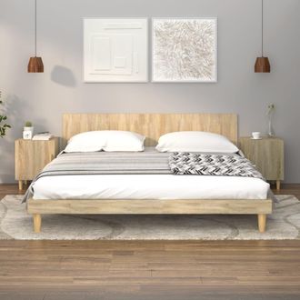 vidaXL Vidaxl - Mesitas De Noche 2 Uds Madera Contrachapada Color Roble Sonoma