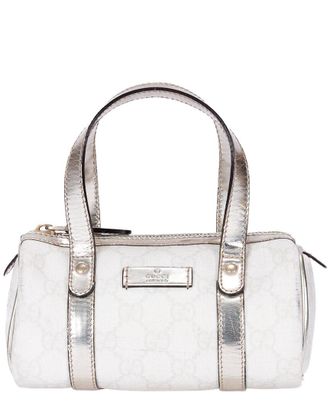 Gucci White Supreme Coated Canvas Joy Boston (Authentic Pre-Loved)