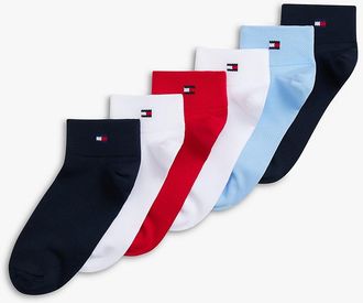 Tommy Hilfiger Womens Sport Quarter-Top Sock 6-Pack - Multi