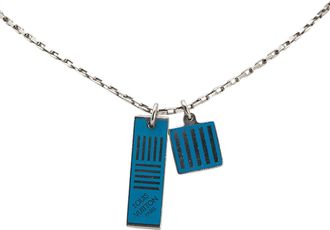 Louis Vuitton Pre-owned Womens Pendant Necklace - Blue Metal - One Size