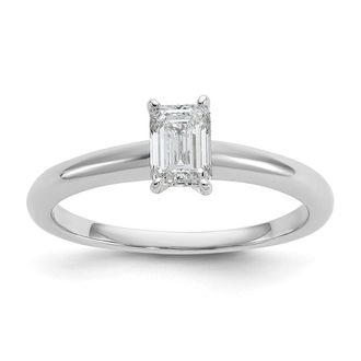 Diamond2Deal 14k Gold 1/2 Ct Certified Lab Grown Diamond Solitare Engagement Ring