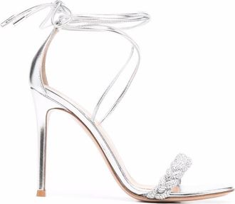 Gianvito Rossi Ladies Leomi 105mm Braided Sandals, Brand Size 37 ( US Size 7 )