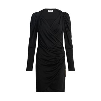 Balmain Abito corto drappeggiato in jersey - - Dresses - Donna - Blu - M