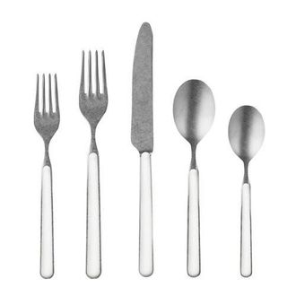 Mepra Fantasia Pewter Flatware Set - 5 Pieces in Porcelain at Nordstrom
