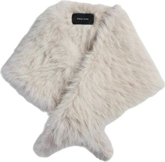 Simone Rocha Bandana in ecopelliccia impreziosita - - Accessories - Donna - Beige - ONE SIZE
