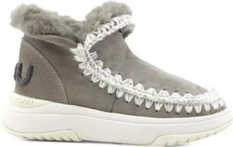 Mou Eskimo Jogger Enkelboot - Dames - Winterlaarzen - Grijs - 39 EU - Leer - Schoenen