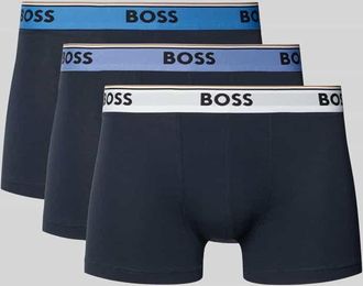 HUGO BOSS Trunks aus Baumwoll-Mix im 3er-Pack in Dunkelblau, Größe XXL