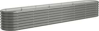 vidaXL Vidaxl - Jardinera Arriate Acero Galvanizado Gris 260x40x36 Cm