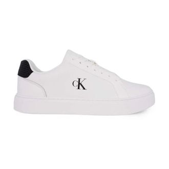 Calvin Klein Smooth Leather Classic Trainers - male - Calvin Klein - Sneakers - White - 11 UK - Shoes