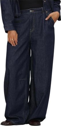 Summum Dames, Jeans, Blauw, Maat: 2XL Katoen