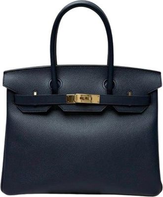 Herm&egrave;s Navy Blue Epsom Leather Birkin 30