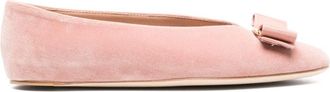 Ferragamo Pink Leather Ballet Flats