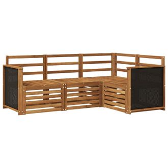 vidaXL Juegos De Sof&aacute;s 4 Pcs Madera De Acacia S&oacute;lida Vidaxl