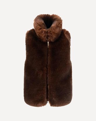 Woolrich Hybrid faux-fur and quilted nylon Vest unisex L-XL