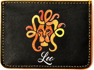 Emm Kuo Womens Horoscope Leo Cardholder In Black
