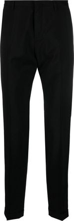 Paul Smith tailored tapered-leg trousers - men - Cupro/Mohair/Wool - 38 - Black