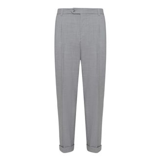 HUGO BOSS Broeken, Heren, Grijs, M, Wol, Perin Affusolati Broek