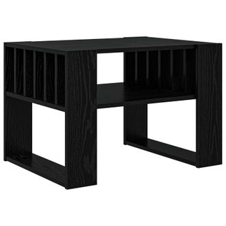 vidaXL Mesa De Caf&eacute; Roble Negro 66 X 49,5 X 45 Cm Madera De Ingenier&iacute;a Vidaxl