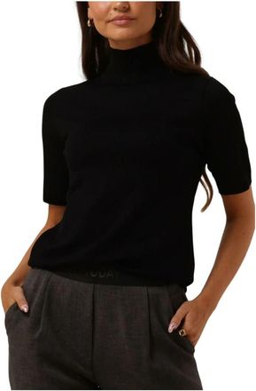 Minus Roll Neck Knit Tops T-shirts - Dames - Coltruien - Zwart - L - Truien & Vesten