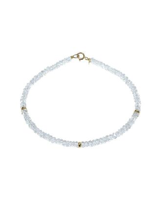 Jewelmak 14K White Topaz Bracelet