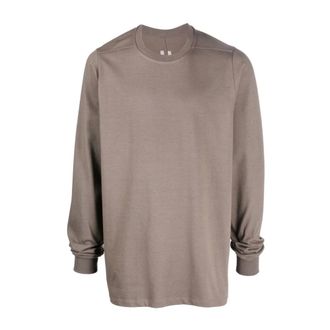 Rick Owens Sweatshirts, male, Brown, S, Crewneck Long Sleeve T-Shirt