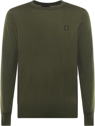 RefrigiWear Truien & Vesten, Heren, Groen, M, Wol, Ronde hals Truien