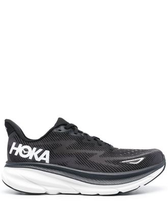 Hoka One One Clifton 9 lace-up sneakers - Black