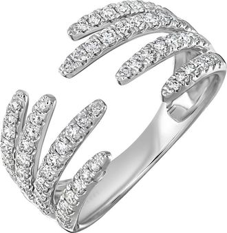 Bony Levy Audrey Diamond Cuff Ring in 18K White Gold at Nordstrom, Size 6.5