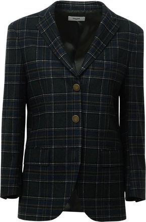 Saulina Milano Single-Breasted Blazer - Dames - Blazers - Groen - S - Jassen