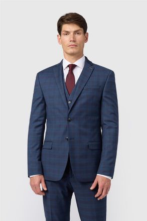 Ted Baker Mens Single Breasted Two Button Slim Fit Suit Jacket - Navy - Size 48 (Chest)