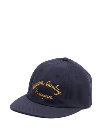 Visvim embroidered wool cap - men - Wool/Linen/Flax - One Size - Blue