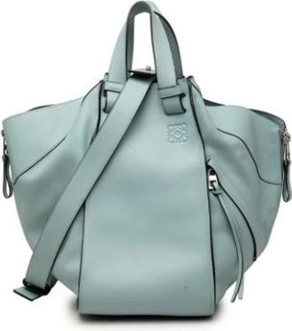 Loewe Pre-owned Handtas- Pouch & Schoudertas - Dames - Vintage Handtas - Blauw - ONE Size - Leer - Vintage